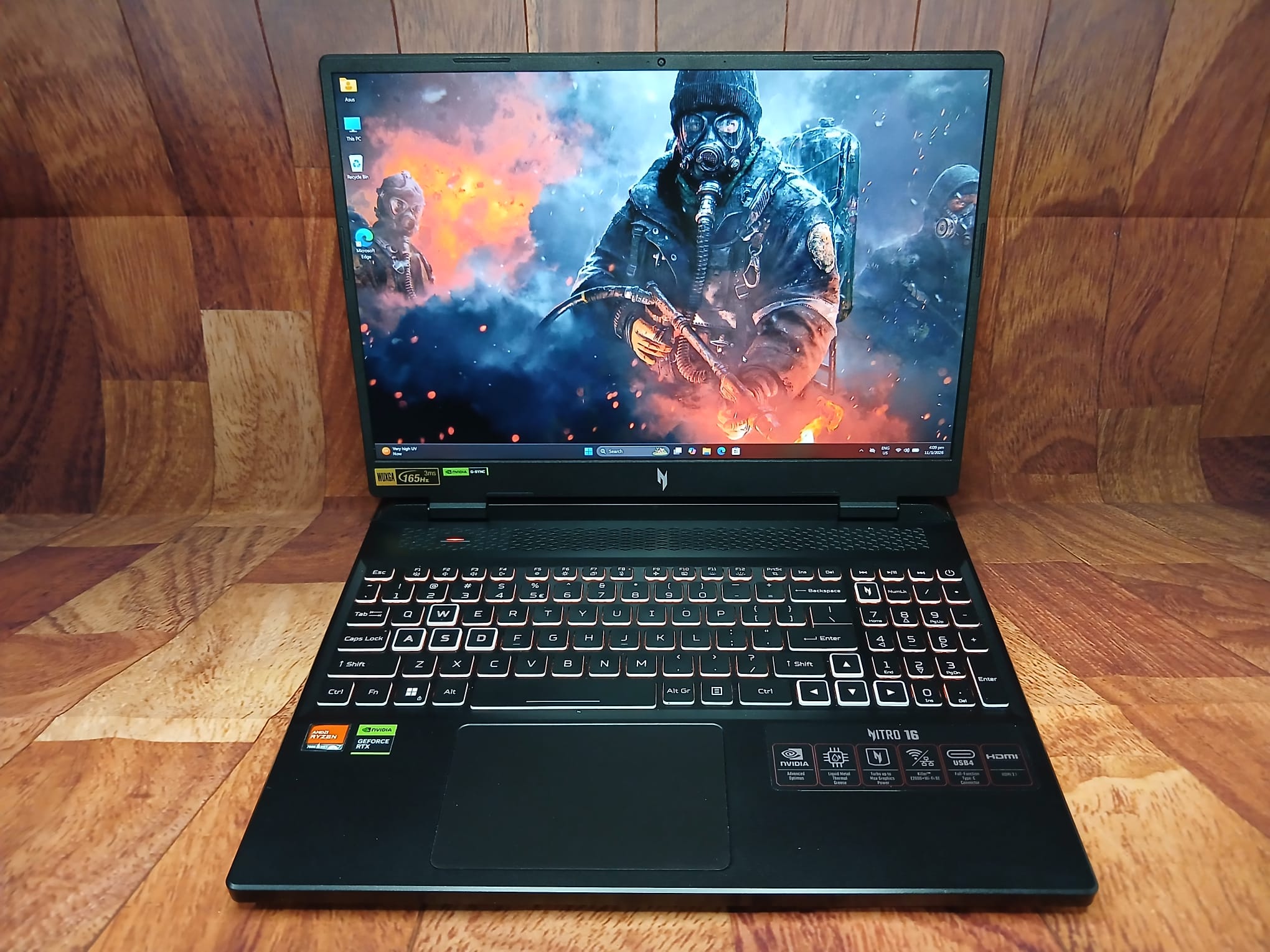 Acer Nitro 16 Gaming Laptop, 16" 165Hz, Ryzen 7 7840HS, RTX 4050, 32 GB RAM, 1TB SSD, Win11