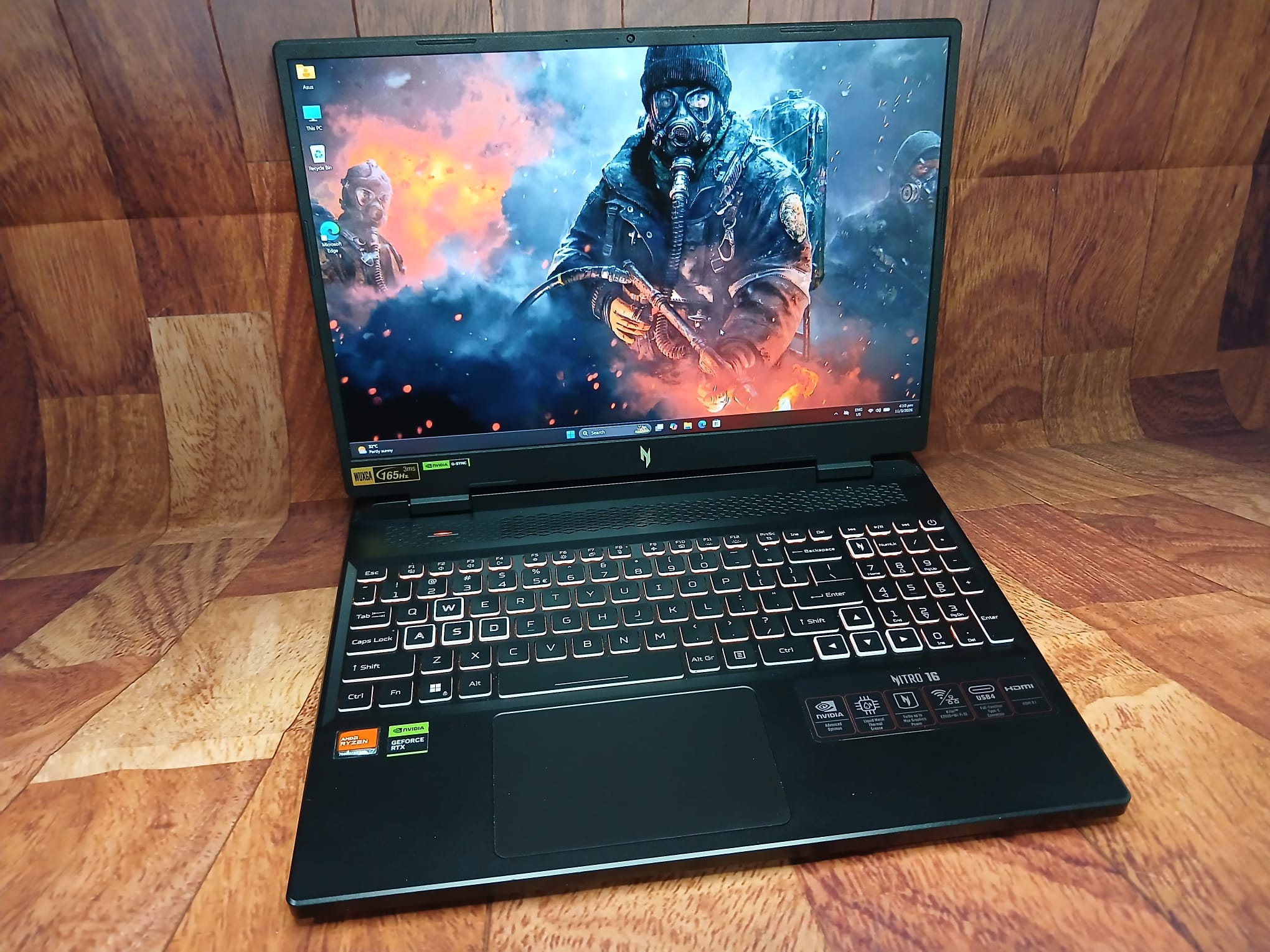 Acer Nitro 16 Gaming Laptop, 16" 165Hz, Ryzen 7 7840HS, RTX 4050, 32 GB RAM, 1TB SSD, Win11 - Image 10