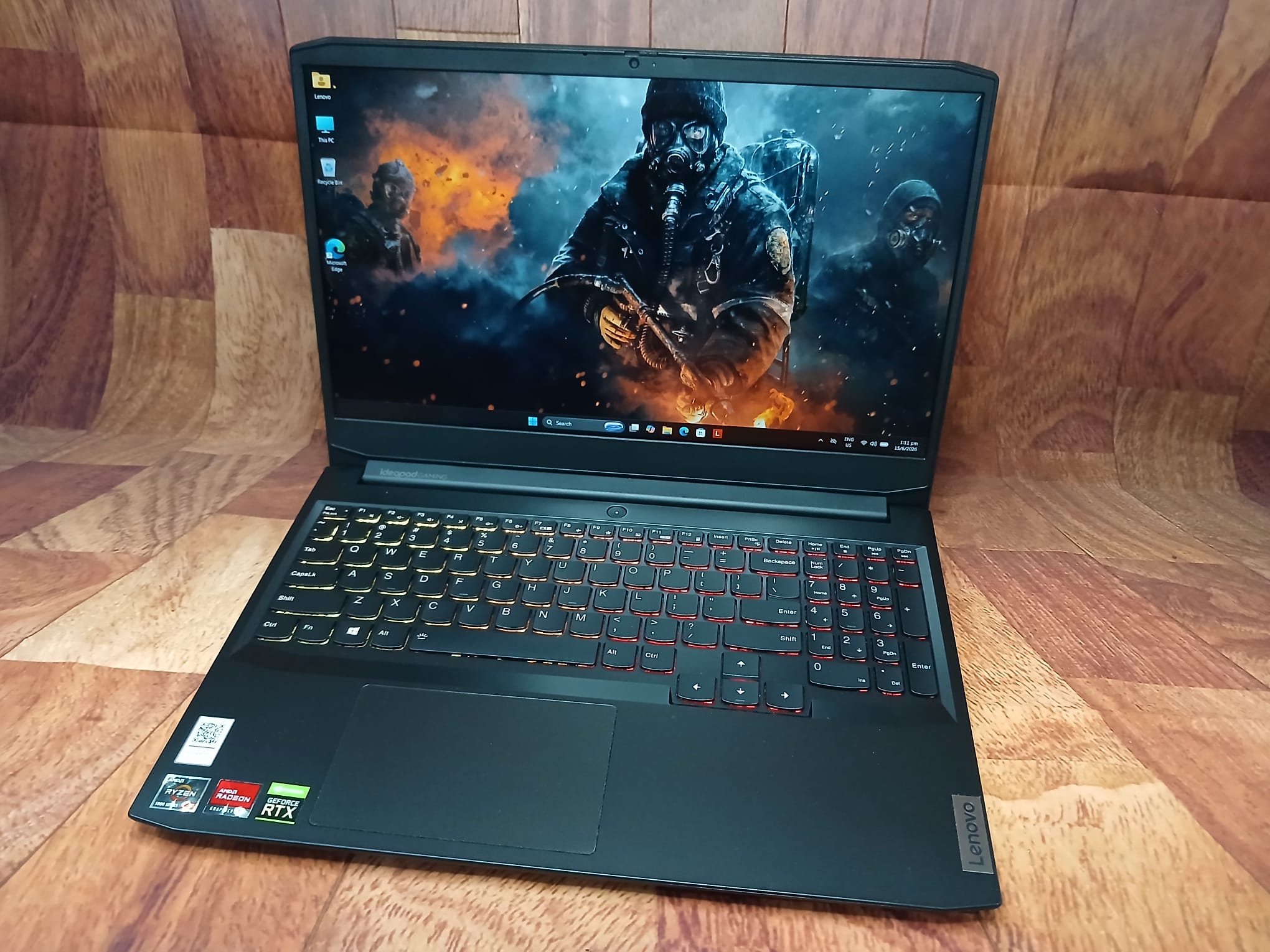 Lenovo Ideapad Gaming Laptop, AMD Ryzen 7 5800H, 16 GB, 512 GB SSD, Geforce RTX 3050, Win11 - Image 3