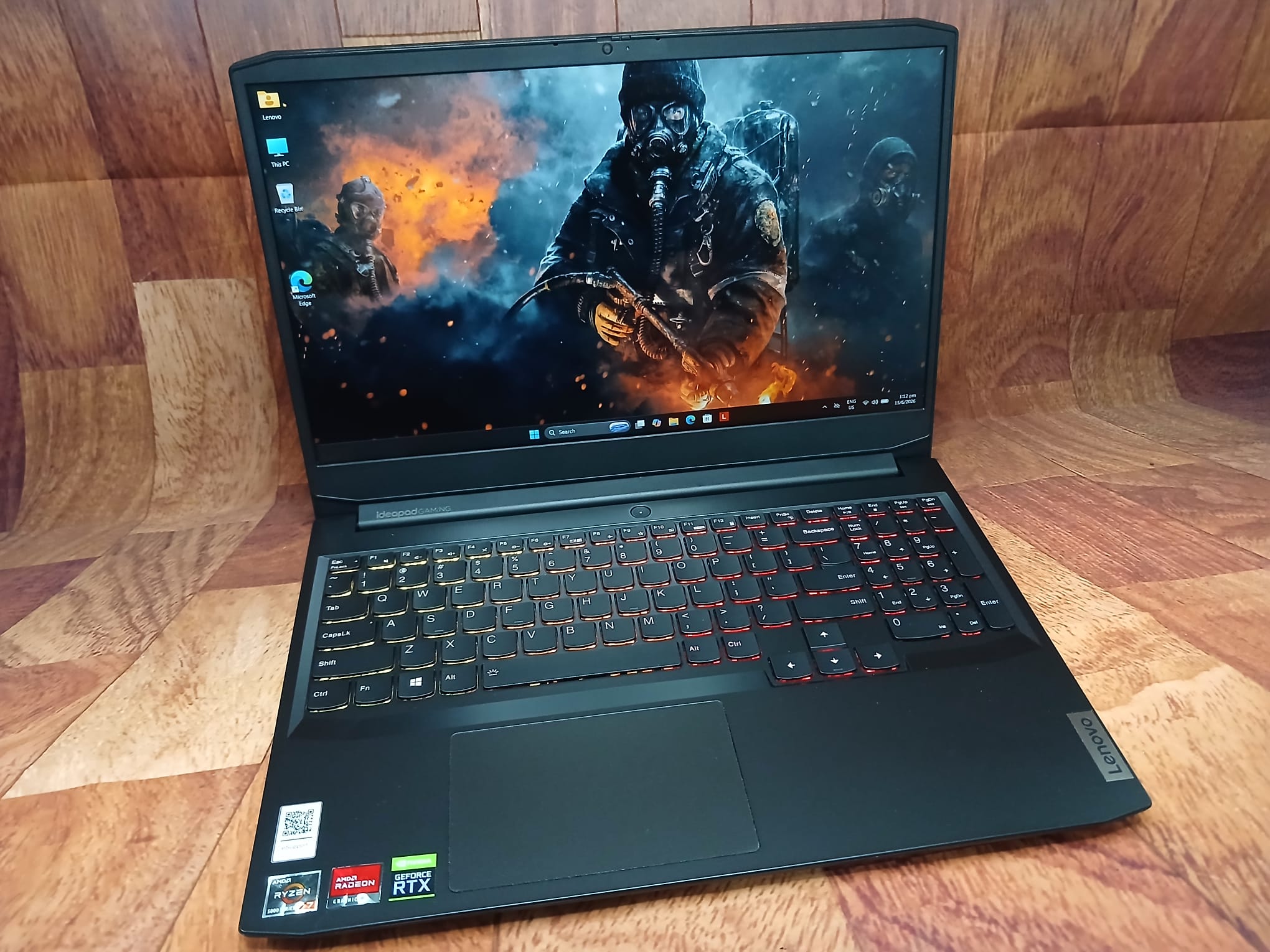 Lenovo Ideapad Gaming Laptop, AMD Ryzen 7 5800H, 16 GB, 512 GB SSD, Geforce RTX 3050, Win11 - Image 4